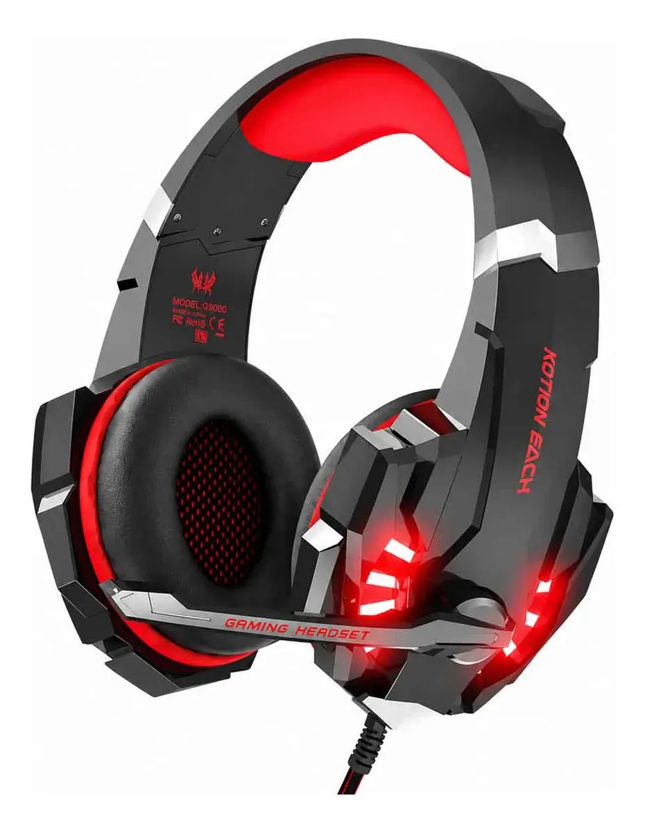 Auriculares Gamer Pc Ps4 G9000 7.1 Con Microfono Kotion Prem Color Rojo