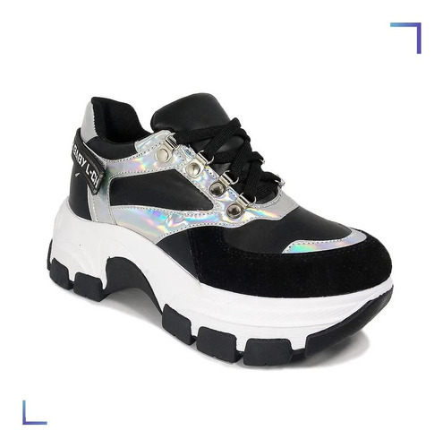 Imagen 2 de 7 de Zapatilla Luna Chiara Damon Sneakers Mujer Plataforma Urbana