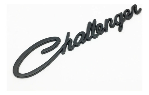 Emblema Metalico Challenger Negro Dodge Logo