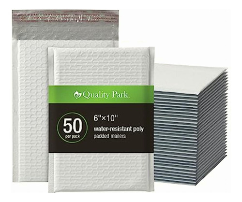 Quality Park Sobres De Burbujas De 6 X 10 Pulgadas, Sobres Color Blanco