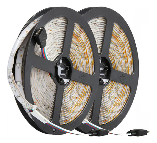 Tira De Luz Led Rgb De 10 M, 300 Leds, 3528 Smd, 2 X 5 M, +