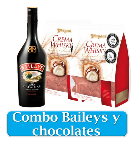 Combo Regalo Baileys Licor Crema De Whisky Y Chocolates 