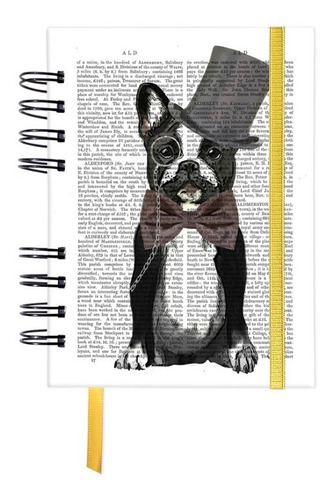 Agenda Bulldog Frances Diaria Frenchie Dibujo Perro Perrito