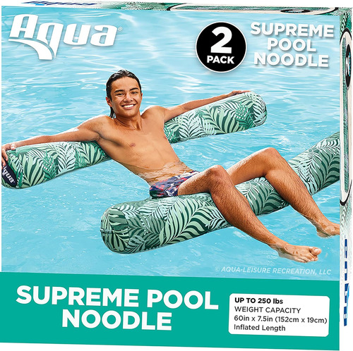 Aqua - Fideos Inflables De Gran Tamaño Para Piscina, Paquete