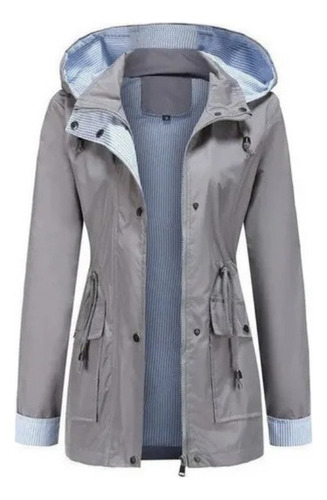 Chaqueta Cortavientos Desmontable Con Capucha Para Mujer