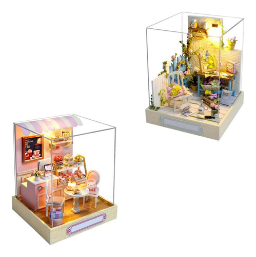 Casa De Muñecas De 2 Piezas Con Juegos De Muebles Casa De