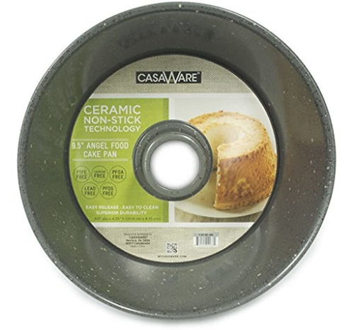 Casaware Angel Food Cake Pan 95inch 15cup Recubierto De Cerr