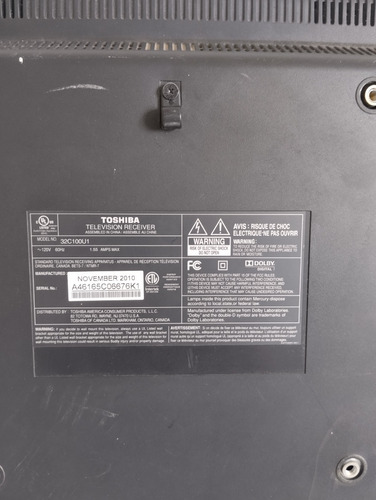 Imagen 5 de 7 de Televisor Toshiba De 32 Para Repuesto O Reparar