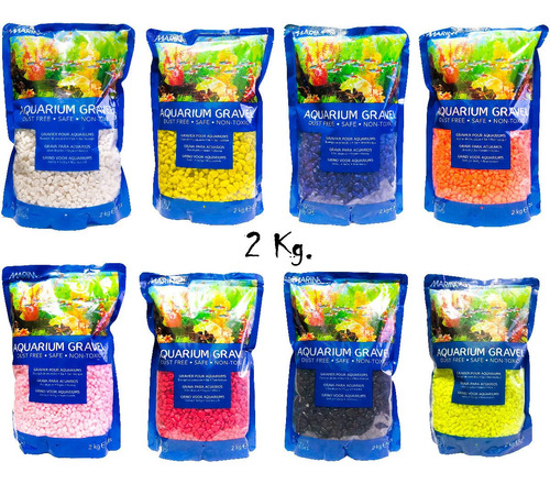 Grava De Colores Para Acuarios O Decoracion Hagen 2 Kg.