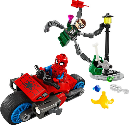 Lego Marvel Persecución En Moto: Spider-man Contra Doc Oc...