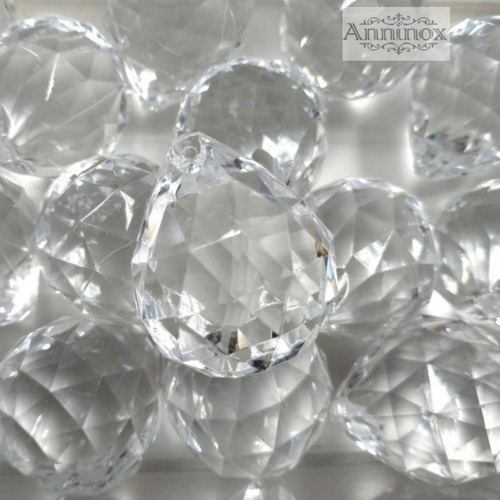 Pct 500 Gramas Esfera Acrílica Para Lustre De Cristal 40mm