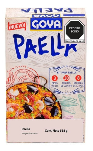 Arroz Paella Goya Kit Para Paella 538 Gr, 3 Cajitas 