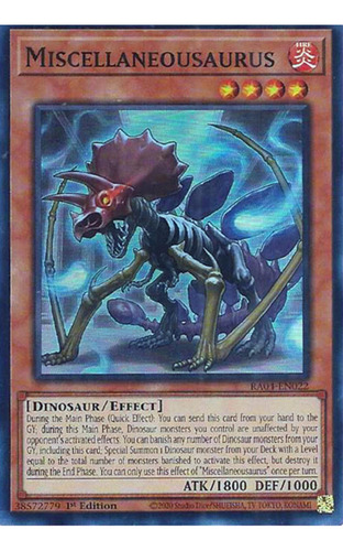 Yugioh! Miscellaneousaurus Miscellaneousaurus Inglés (Usado)