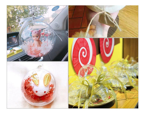 Adornos De Bolas Transparentes, Caja De Regalo Para 8cm