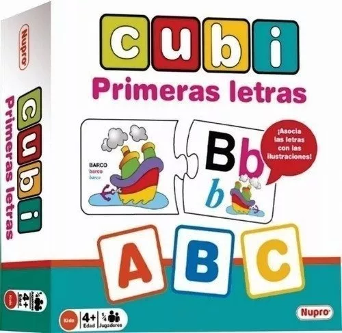  Juego de mesa Cubi Primeras letras Nupro