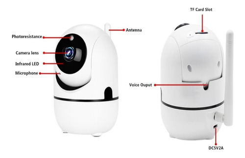 Camara De Seguridad Wifi Inalambrica Vision Nocturna 1080p