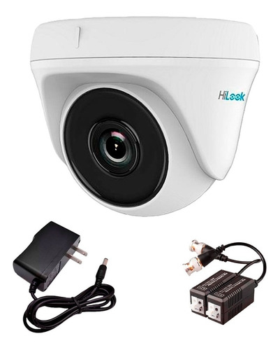 Cámara Hikvision Hilook 1080p Domo 4 En 1 + Fuente + Balun