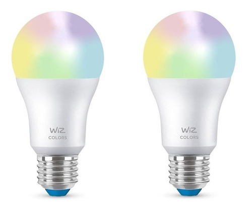 2x Lampara Led Bulb Wiz A60 Wifi Color 9w E27