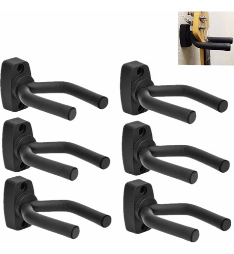 Paquete De 6 Ganchos De Pared Para Guitarra, Soporte De Ganc