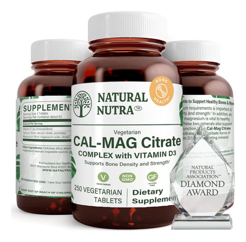 Natural Nutra Cal-mag 1000/500 Mg Citrato Con Vitamina D3, F