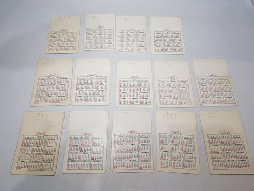 Imagen 2 de 6 de Almanaques Bolsillo Eróticos 1960 En Blanco X 14 Mag 57279