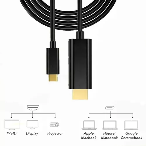 Cable Adaptador Usb C A Hdmi Para Pc Nobebooks 4k Noga 1,8m