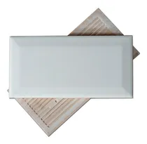 Comprar Azulejo Subway 10x20 Blanco Mate Biselado Pared Cocina Baño