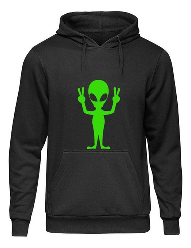 Poleron Aliens Ufo Manos Arriba Moda Hombre