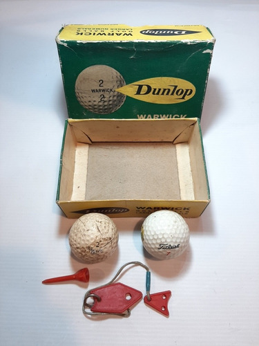 Golf Pelotas Dunlop Antiguas Lote X 2 Con Caja Ro 1794