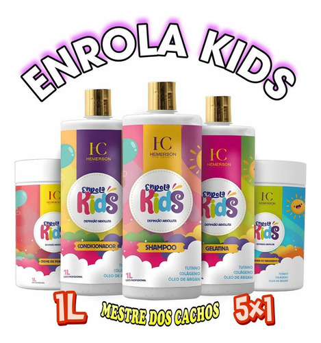 Kit Enrola Kids Mestre Dos Cachos 1l 5x1 Lançamento Hc