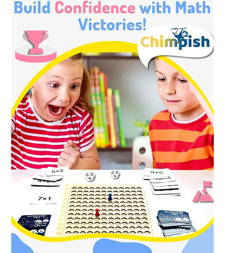 Juego De Mesa Montessori De Multiplicación Chimpés 12x12