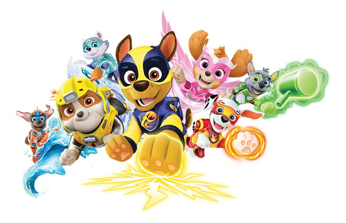Paw Patrol Mighty Imagenes Png + Elementos + Papeles