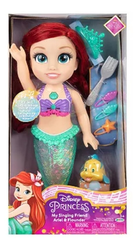 Muñeca Ariel La Sirenita Disney 38cm Musical Luz Sonidos