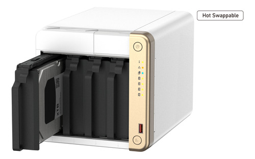 Nas Storage 4 Bahías Qnap Ts462 16gb Raid M.2 Pcie Gpu Intel