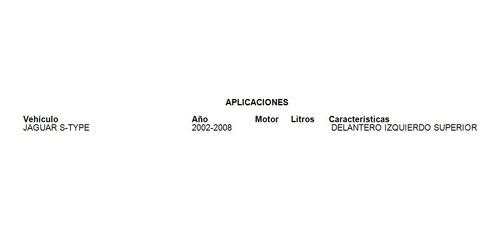 Brazo Control Delantero Izquierdo Superior S-type 2004