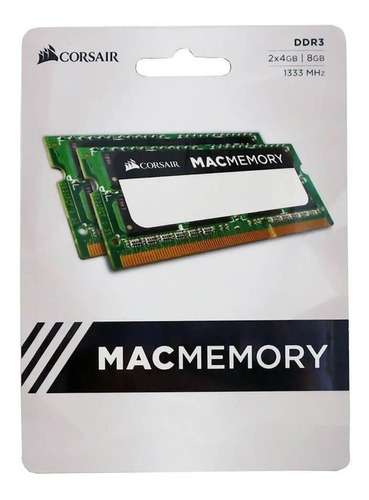 Memoria RAM Apple SODIMM gamer color verde 8GB 2 Corsair CMSA8GX3M2A1333C9