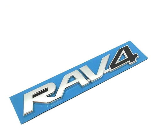 Emblema Insignia Rav4 Silver Black Autoadhesivo 