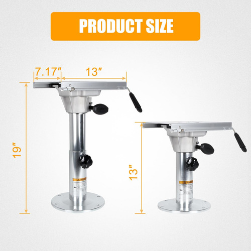 Pedestal De Aluminio Para Asiento De Barco Con Tobogán, Base