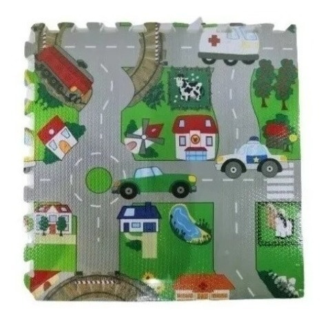 Imagen 1 de 5 de Alfombra Foami 120x120cm Armable Bebé Adultos 4 Piezas 60x60