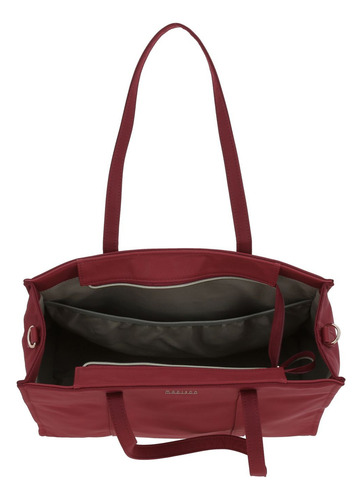 Bolso Tote Grande Madison Chenson Athziry Para Dama Juvenil Acabado De Los Herrajes Níquel Color Tinto Correa De Hombro Tinto Diseño De La Tela Liso