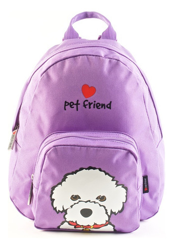 Mochila Pet Friends - 25 Cm Bichon Violeta 91209v Tu Disfraz