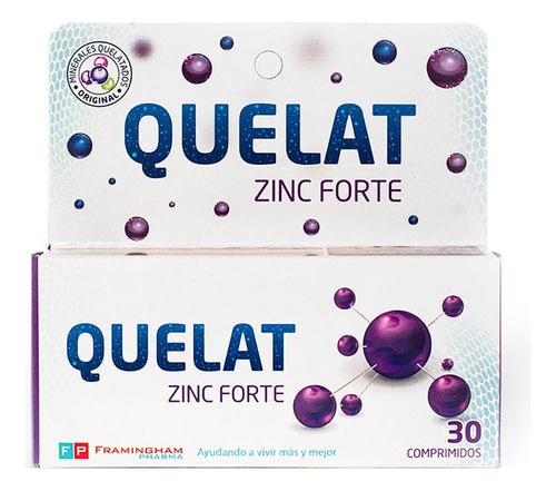 Quelat Zinc Forte X 30 Comprimidos Suplemento Diet Quelat