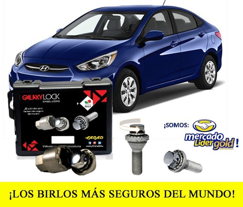 Tuercas Seguridad Galaxylock Hyundai Accent Gl T/a Garantia.