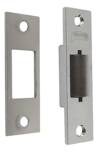 Cerradura Chapa Resbalon Paso Vaiven Puerta Aluminio Aceros Color Gris