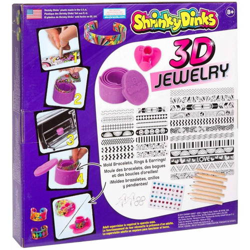 Shrinky Dinks Bake (hornear) Y La Forma De Joyería 3d