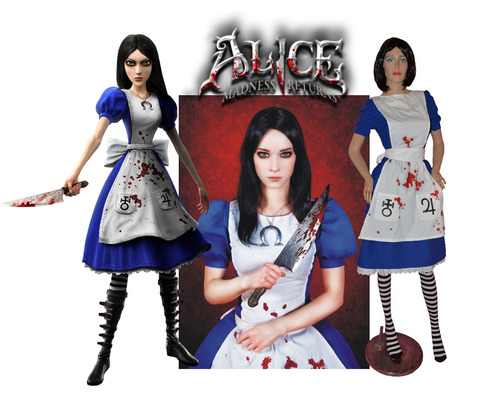 Cosplay Alice Madness Disfraz Ropa Halloween Talla S