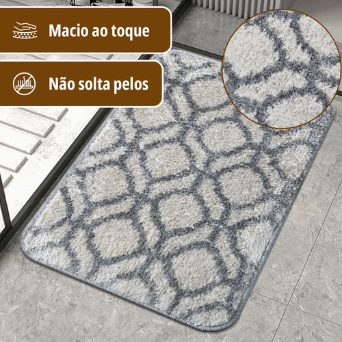 2 Tapete Banheiro Absorvente Antiderrapante Cozu D4 45x65
