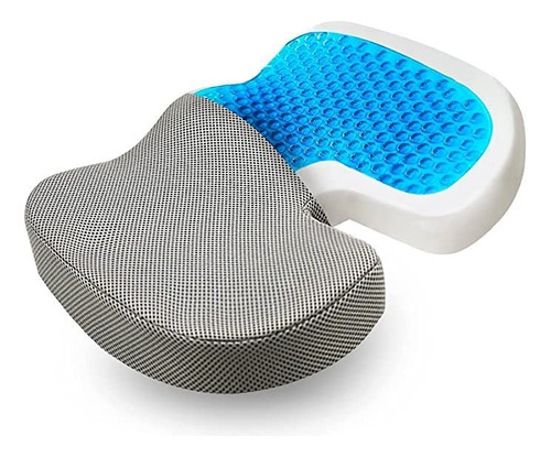 Cojin Gel Asiento Ortopédico Memoria Viscoelástica + Funda