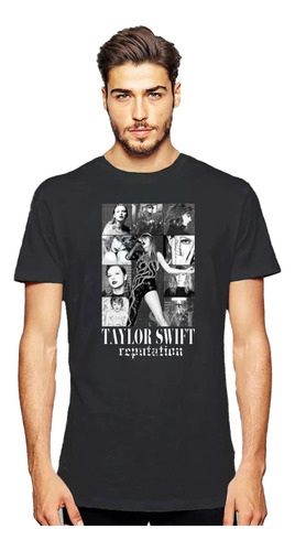 Polera Estampada Taylor Swift  White Color Hombre