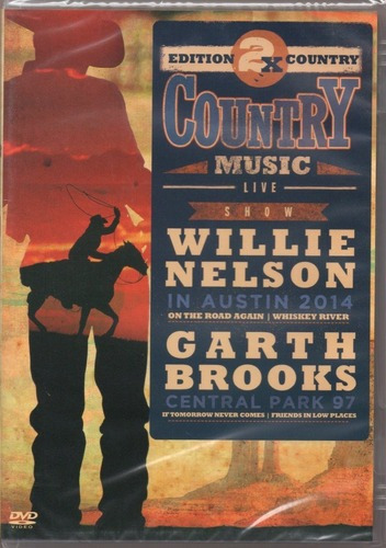 2x Country Music Dvd Willie Nelson & Garth Brooks Novo